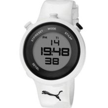 Puma Go Grey Digital White Silicone Mens Watch PU910901003