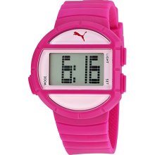 Puma Half Time Grey Digital Pink Polyurethane Mens Watch PU910892007