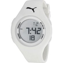 Puma Loop Digital Dial White Silicone Ladies Watch PU910912006