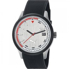 Puma Wheel 3HD - L Silver White Men's watch #PU102731002
