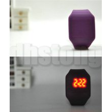 Purple Ultrathin Led Digital Sports Girl Boy Pastel Color Fashion Dress Watch