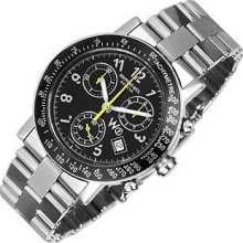 Raymond Weil Designer Men's Watches, W1 - Black Stainless Steel Chronograph Watch w/ Tachymetre