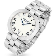 Raymond Weil Designer Men's Watches, Men's White Dial Stainless Steel Bracelet Date Watch