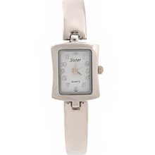 Rectangular Dial Women's Quartz Bracelet Wrist Watch