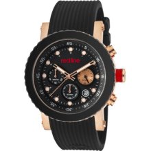 Red Line Men's Compressor Chronograph Black Ceramic Bezel Rose Gold To