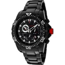 Red Line Men's Racer Chronograph Black Ion Plated Stainless Steel