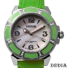 Retail $2,795 80% Off - Dedia Ladies Watch With Mother Of Pearl Dial And Diamond