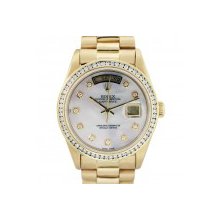 Rolex 18038 President MOP Diamond Dial/Bezel Watch
