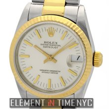 Rolex Datejust Mid-Size 31mm Steel & Gold Silver Dial Circa 1987