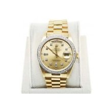 Rolex Day-Date Presidential 18038 single quickset Mens Watch