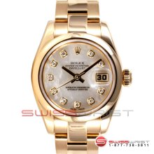Rolex Ladies New Style Yellow Gold Mother of Pearl Diamond Dial 179168