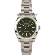 Rolex Milgauss Anniversay Green Crystal 116400GV