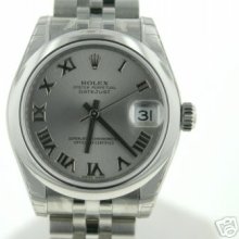 Rolex Watch Ladies Mens Midsize Datejust Steel Model 179240 Box Papers Unworn