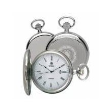Royal London Pocket Watch Stainless Steel Quartz 90001-01 Engravable