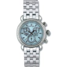 Sartego SDBP389S Diamond Chronograph Blue Mother Of Pearl Dial