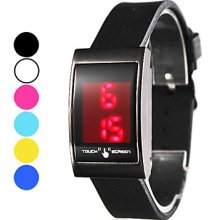 Screen Women's Touch Style Silicone Digital LED Wrist Watch (Assorted Colors)