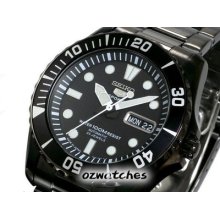 Seiko 5 Sports Automatic Diver Snzf21 Snzf21j1 100m Ticn Black Made In Japan