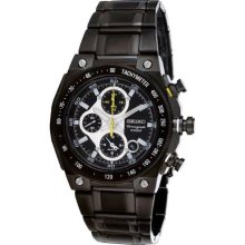 Seiko Black Ion Mechanitech Chronograph Mens Watch SNAD57