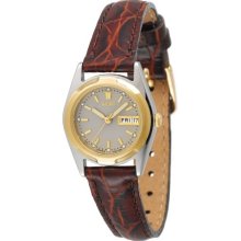 Seiko Brown Leather Strap Ladies Watch SWZ156