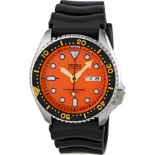 Seiko Diver Orange Dial Automatic Mens Watch SKX011J1