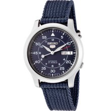 Seiko Men's 5 Automatic Blue Dial Blue Fabric