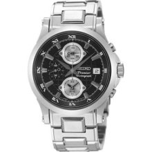 Seiko Premier Men's Chronograph Stainless Steel Watch Sna585