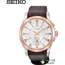 Seiko Premier Snq126p1 Perpetual Calendar Men's Watch 2 Years Warranty