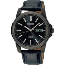 Seiko Solar Men's Stainless Steel Case Date Watch Sne097