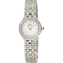 Seiko SUJC48 42 diamonds surround bezel Cabochon Crown Push button release clasp Bat