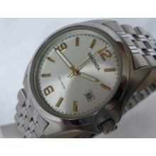 Sekonda Mens Wristwatch Silver Dial Stainless Steel Bracelet Ref :3870