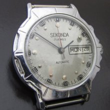 Sekonda Slava 2427 Automatic All Grey Soviet Russian Mechanical Ussr Wrist Watch