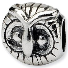 Silver Reflection Animal Owl Head Bead Fits Others
