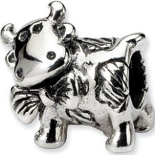 Silver Reflection Farm Dairy Cow Bead Fits Others