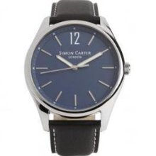 Simon Carter Blue Faced Mens London Designer Wrist Watch Wt2003