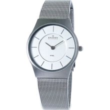 Skagen 233SSS Mesh Band Silver Dial Women's Watch