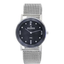 Skagen 39LSSB1 Women's Denmark Swarovski Crystal Black Dial Stainless Skagen 39LSSB1 Women's Denmark Swarovski Crystal Black Dial Stainless