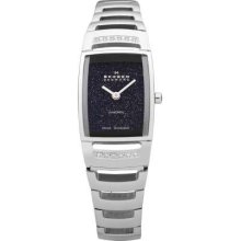 Skagen Black Label Ladies Blue Rectangular Dial 985SSXN Watch