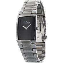 Skagen Black Rectangle Dial Stainless Steel Mens Watch H02LSXB