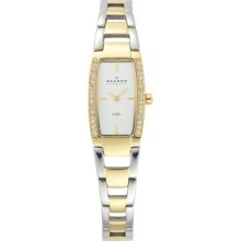 Skagen Stainless Steel White Label Women's Quartz Watch With White Dial Analogue Display And Multicolour Stainless Steel Bracelet 605Sgx