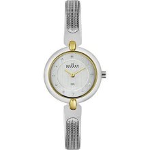 Skagen Women's 345Sgsc Steel Collection Crystal Accented Mesh Two Tone Stainless Steel Bracelet Watch