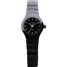 Skagen Women's 816XSBXC1 Black Ceramic Analog Quartz Watch with Black Dial