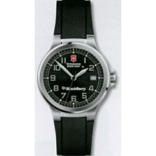 Small Black Dial Peak II Watch With Synthetic Strap
