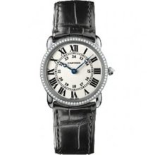 Small Cartier Ronde Louis Cartier Diamond Ladies Watch WR000251