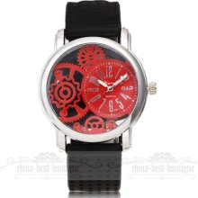 Smart Artwork Skeleton Dial Fashion Lady Girl Women Quartz Wrist Watch Band