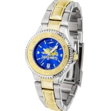 South Dakota Jackrabbits Ladies Stainless Steel and Gold Tone Watch