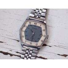 Soviet watch Russian watch men watch Mechanical watch -white grey clock face Watch-men's wrist 