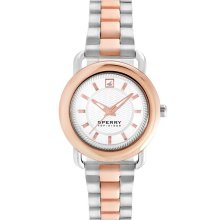 Sperry Top-Sider 'Hayden' Round Bracelet Watch, 36mm Rose Gold/ Silver