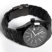 Sport Water Hours Date Quartz Hand Clock Steel Men Curren Wv180 Wrist Watch