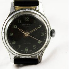 SPORTIVNIE ( POBEDA) 1950's Military 17 Jewels men's watch 1-MChZ KIROVA made in Ussr (req46406)