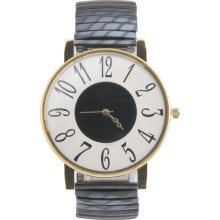 Stainless Steel Case Lady Quartz Watch Adjustable Band